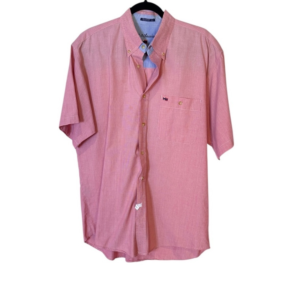 BB Classic Men's Casual Pink Button Down Shirt